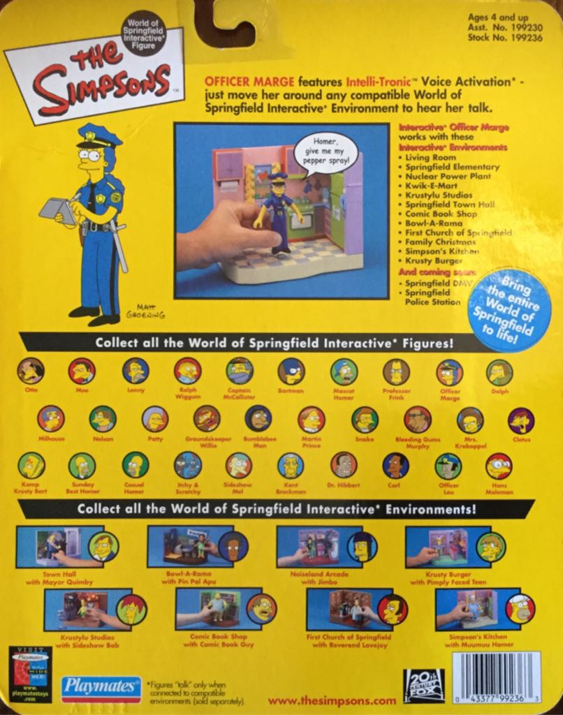 The Simpsons - WOS - Officer Marge - Playmates (The Simpsons) (World of Springfield: Simpsons) action figure collectible [Barcode 043377992363] - Main Image 2