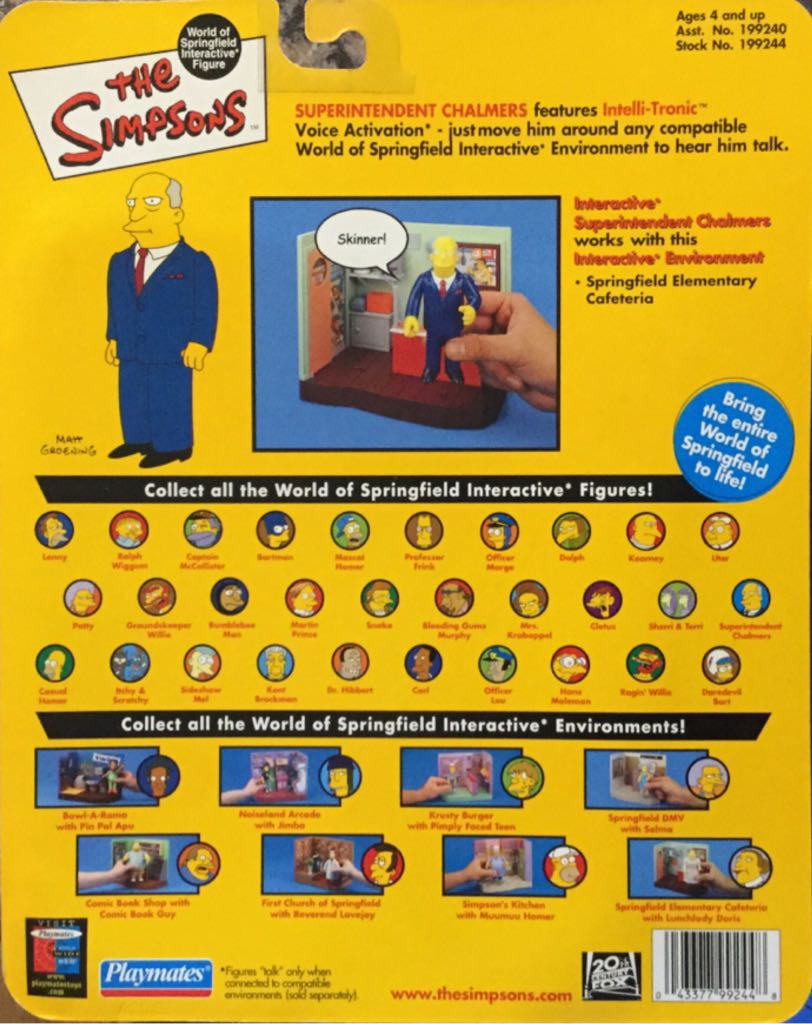 The Simpsons - WOS - Superintendent Chalmers - Playmates (The Simpsons) (The Simpsons) action figure collectible [Barcode 043377992448] - Main Image 2
