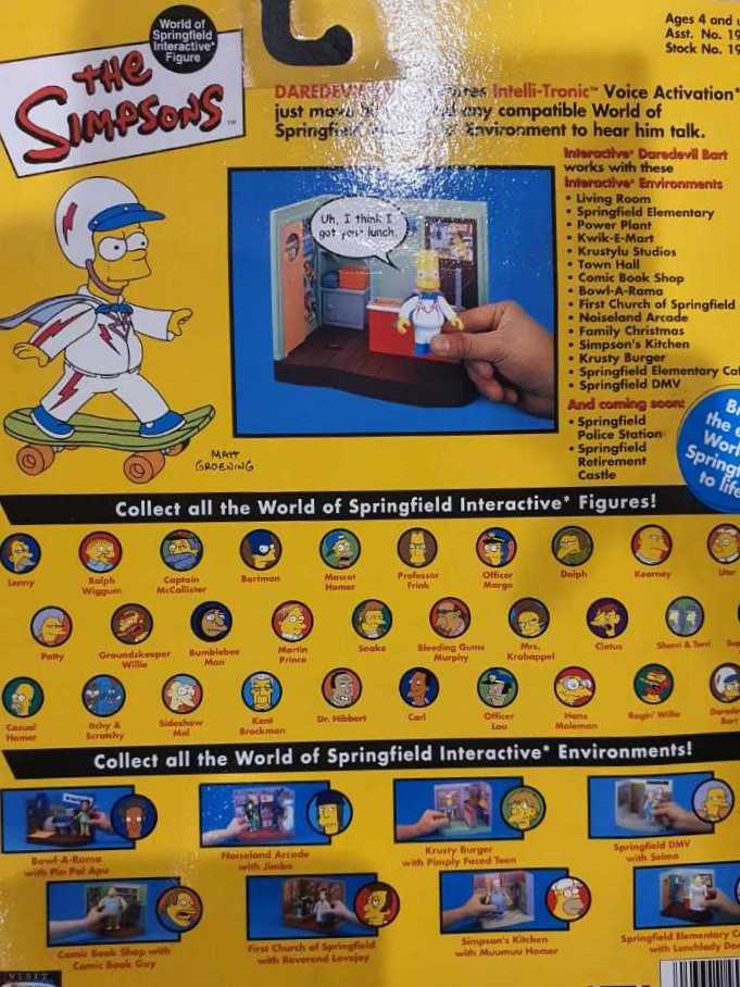 The Simpsons - WOS - Daredevil Bart - Playmates (The Simpsons) (World of Springfield: Simpsons) action figure collectible [Barcode 043377992462] - Main Image 3