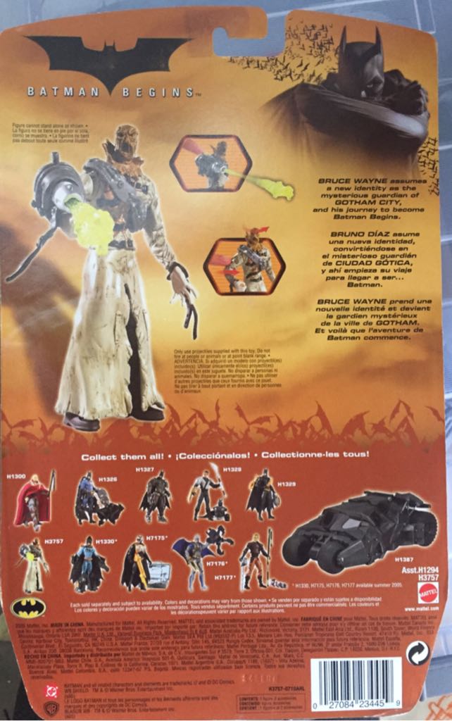*sell* Scarecrow - Mattel (DC (Batman - Dark Knight Trilogy)) action figure collectible [Barcode 027084234459] - Main Image 2