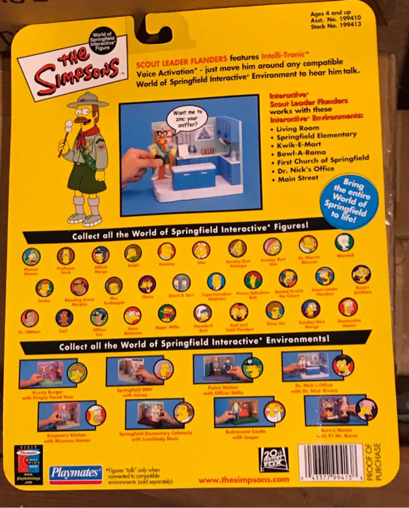 Scout Leader Flanders - Playmates (World of Springfield: Simpsons) action figure collectible [Barcode 043377994138] - Main Image 2