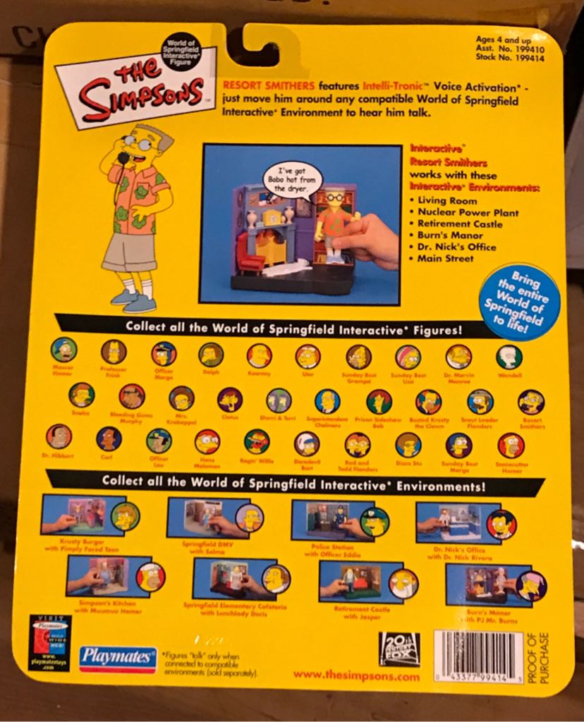 The Simpsons - WOS - Resort Smithers - Playmates (The Simpsons) action figure collectible [Barcode 043377994145] - Main Image 2