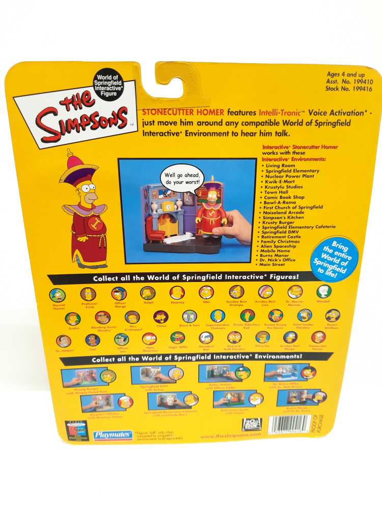 Simpsons Homer (Stonecutter) - Playmates (World of Springfield: Simpsons) action figure collectible [Barcode 043377994169] - Main Image 2
