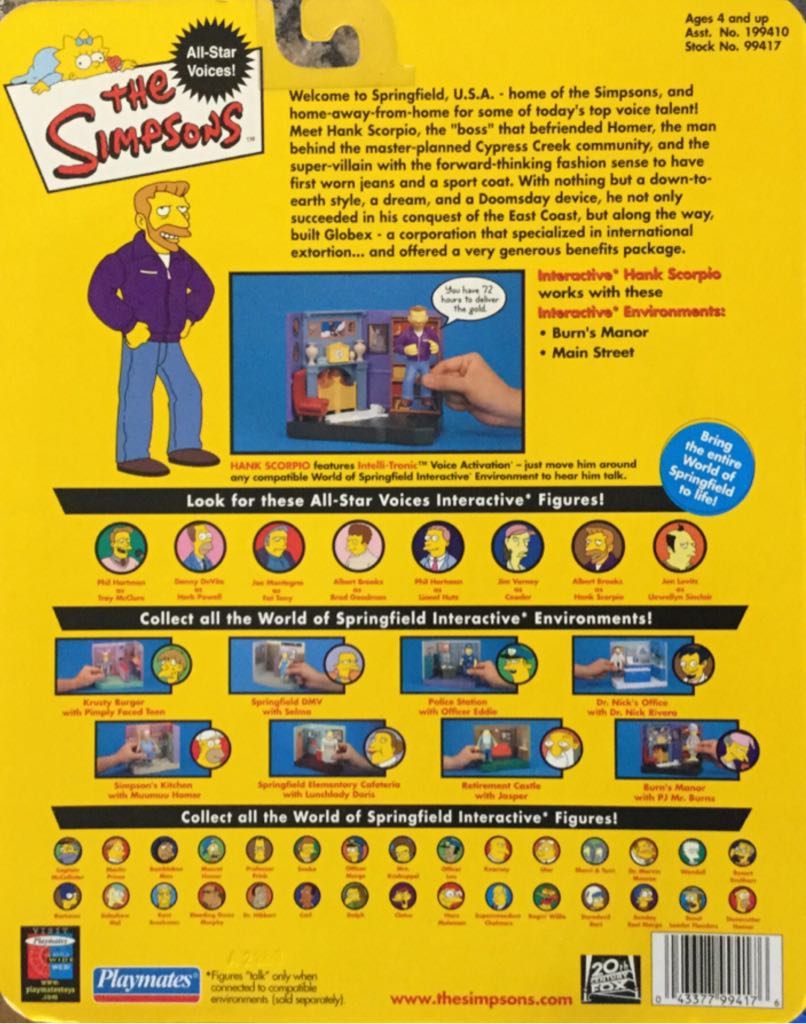 Hank Scorpio - Playmates (The Simpsons) (World of Springfield: Simpsons) action figure collectible [Barcode 043377994176] - Main Image 2