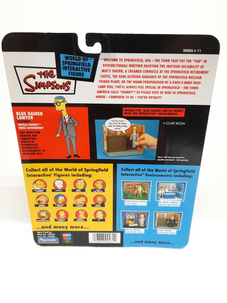 Blue Haired Lawyer - Playmates (World of Springfield: Simpsons) action figure collectible [Barcode 043377994312] - Main Image 2