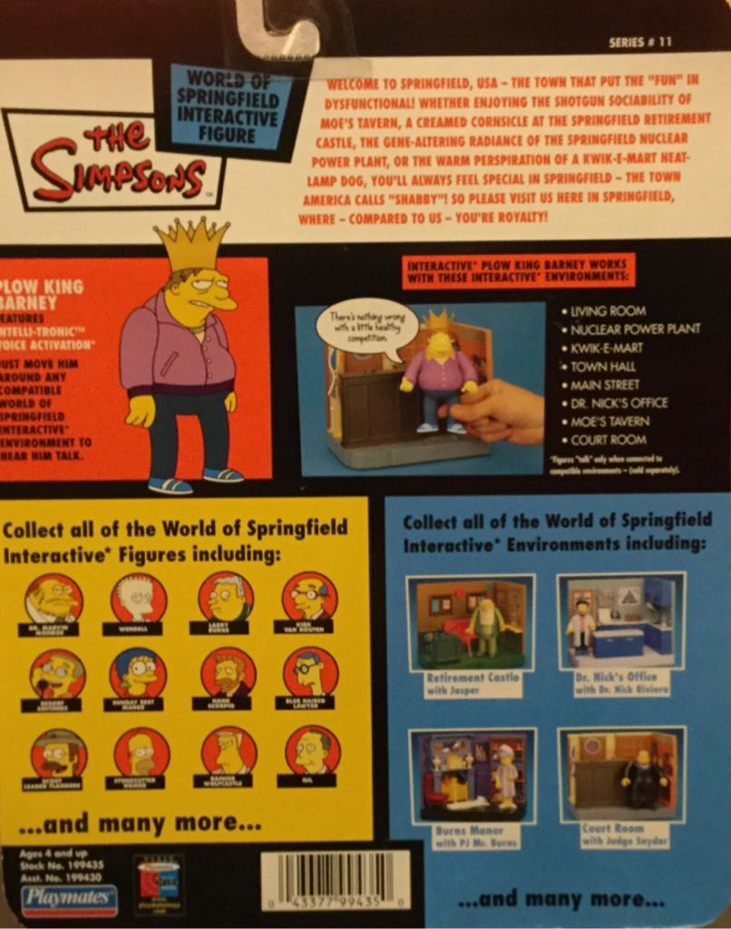 Simpsons Plow King Barney series 11 action figure - Playmates (The Simpsons) action figure collectible [Barcode 043377994350] - Main Image 2