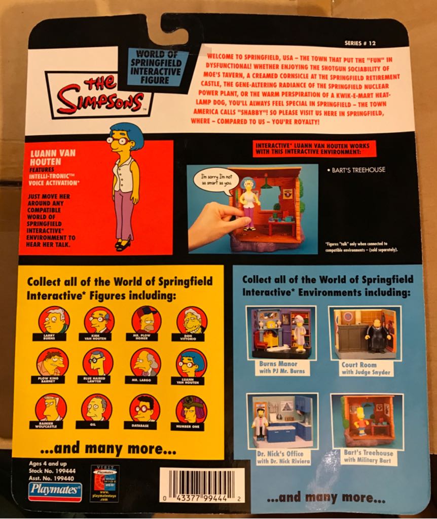 The Simpsons - WOS - Luann Van Houten - Playmates (World of Springfield: Simpsons) action figure collectible [Barcode 043377994442] - Main Image 2