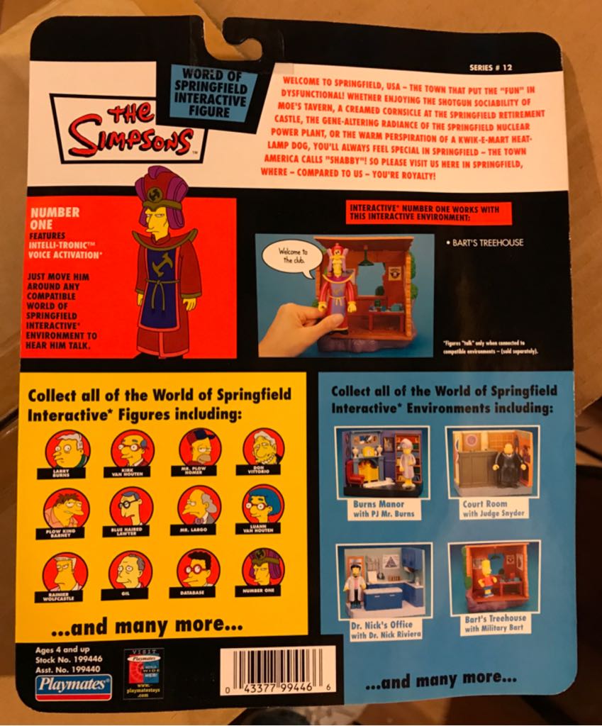 The Simpsons - WOS - Number One - Playmates (The Simpsons) action figure collectible [Barcode 043377994466] - Main Image 2