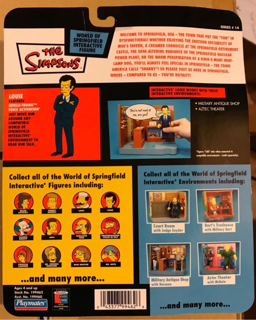 The Simpsons - WOS - Louie - Playmates (The Simpsons) (World of Springfield: Simpsons) action figure collectible [Barcode 043377994626] - Main Image 2