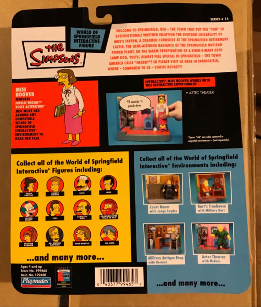 The Simpsons - WOS - Miss Hoover - Playmates (The Simpsons) action figure collectible [Barcode 043377994657] - Main Image 2
