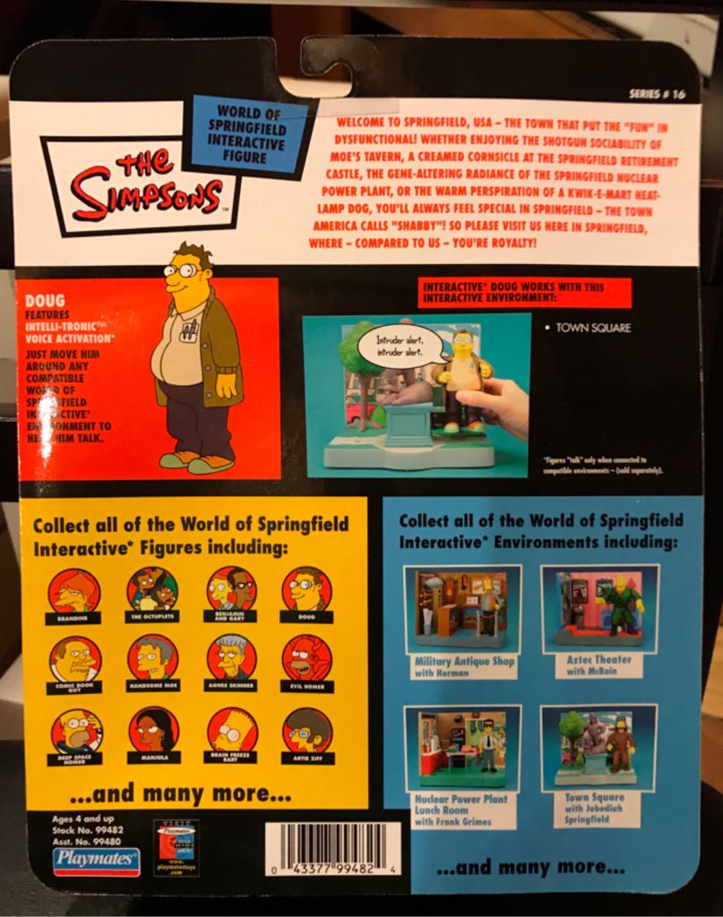Doug - Playmates (The Simpsons) (World of Springfield: Simpsons) action figure collectible [Barcode 043377994824] - Main Image 2