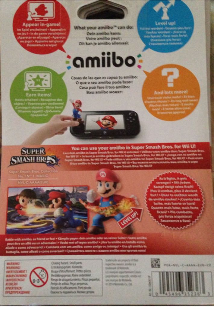 Amiibo 01: Mario - Nintendo (Super Smash Bros. for Nintendo 3DS/Wii U) action figure collectible [Barcode 045496352363] - Main Image 2