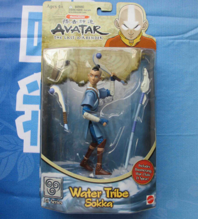 Avatar - Air Series - Sokka - Water Tribe - Mattel (Avatar The Last Airbender) action figure collectible [Barcode 027084282214] - Main Image 2