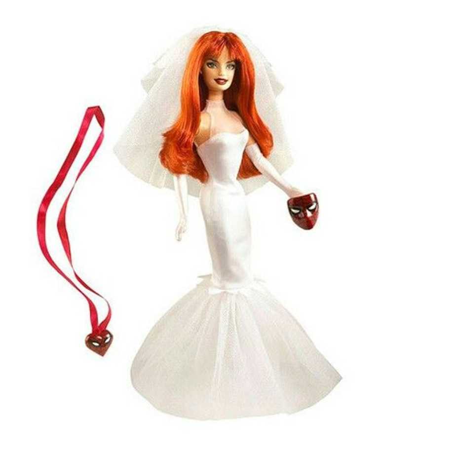 Mattel Barbie Amazing Spider-Man Mary Jane & Spider-Man The Wedding Mary Jane With Necklace  - Mattel (Spiderman) action figure collectible [Barcode 027084292541] - Main Image 2