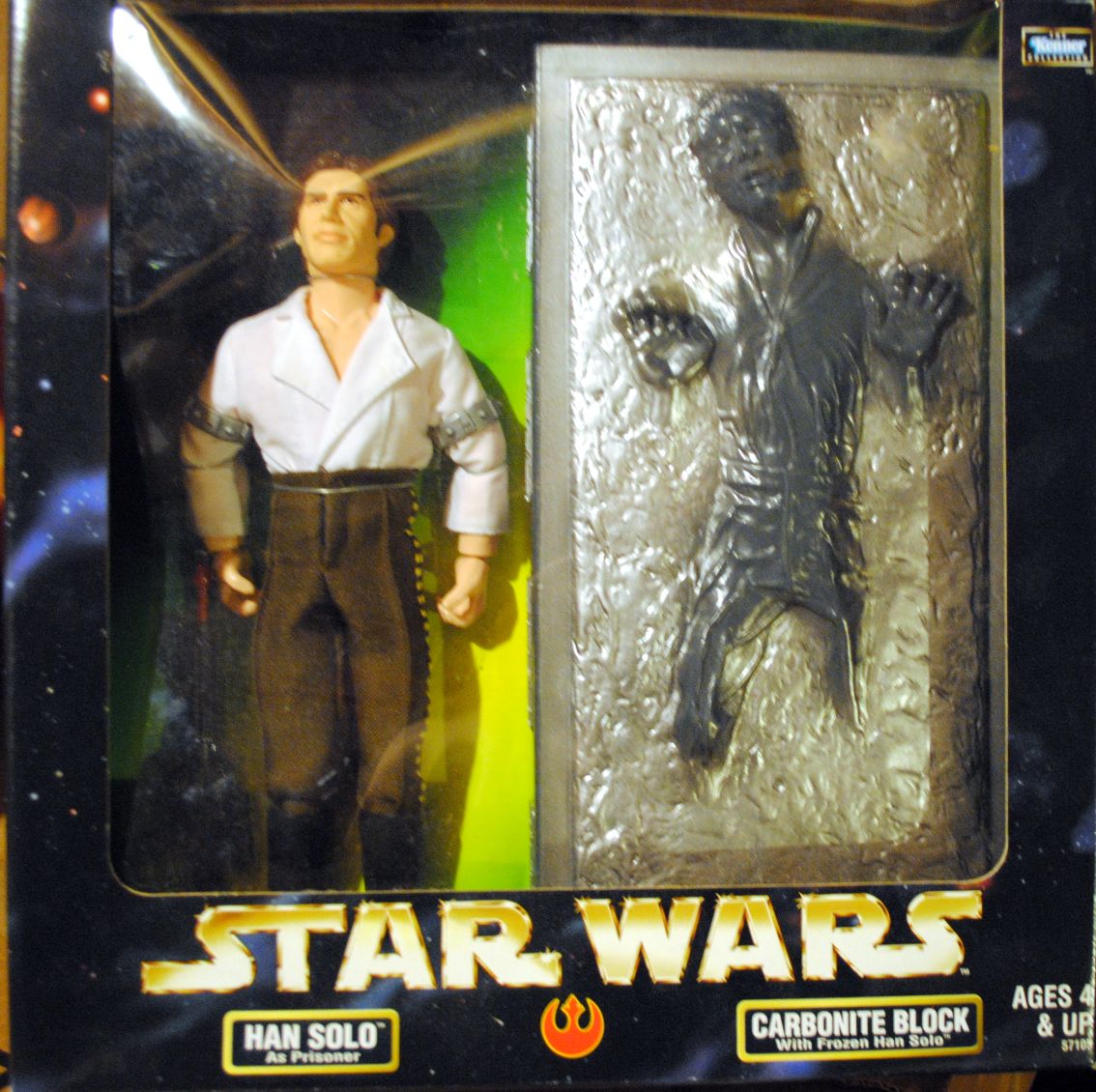 Power of the Force 2 Green Figure 12 inch - Han Solo in Carbonite ESB - Kenner (Power Of The Force - Green Box) action figure collectible [Barcode 0076281571058] - Main Image 1