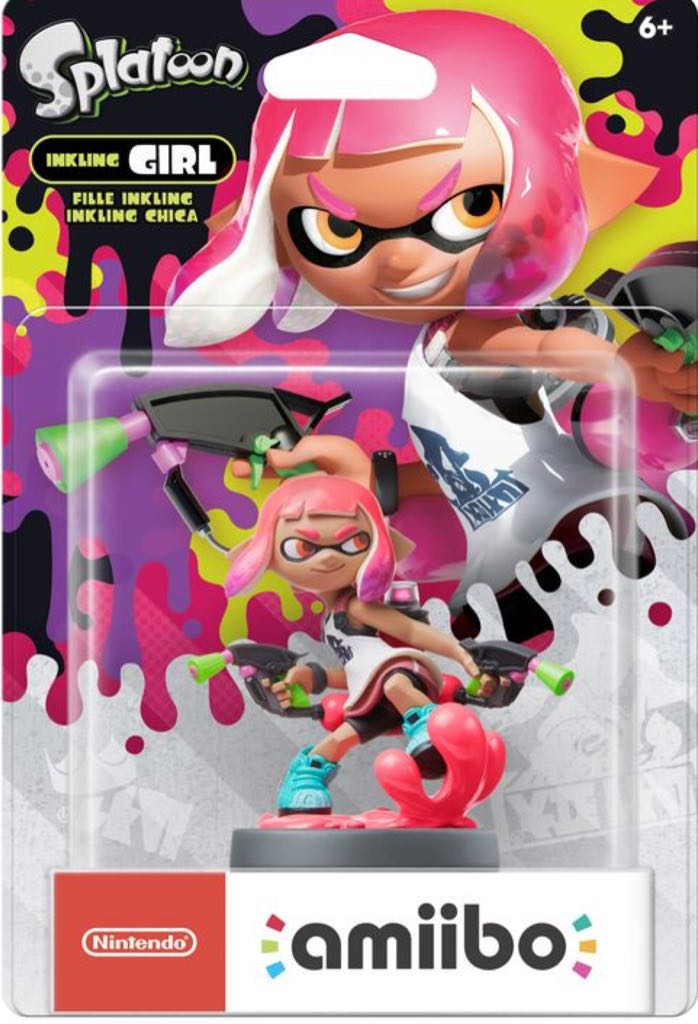 Amiibo: Inkling Girl (Neon Pink) - Nintendo (Splatoon 2) action figure collectible [Barcode 045496380533] - Main Image 1