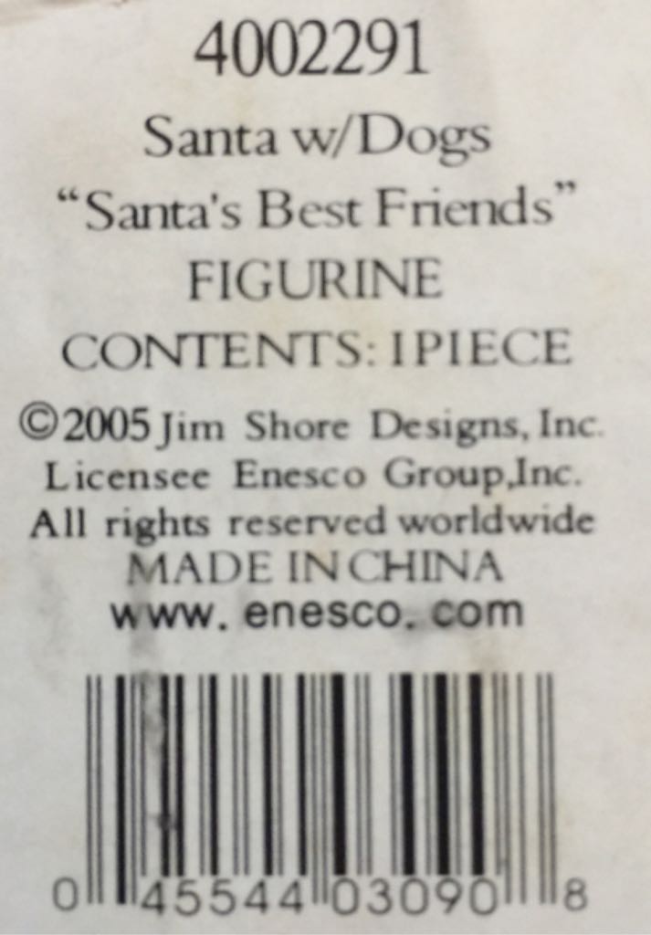 Santas Best Friends - Enesco (Jim Shore Heartwood Creek) action figure collectible [Barcode 045544030908] - Main Image 2