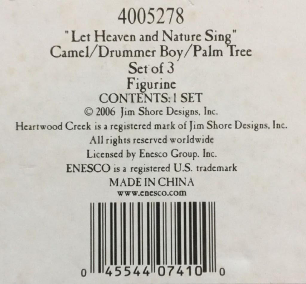 Let Heaven And Nature Sing - Enesco (Jim Shore Heartwood Creek) action figure collectible [Barcode 045544074100] - Main Image 2