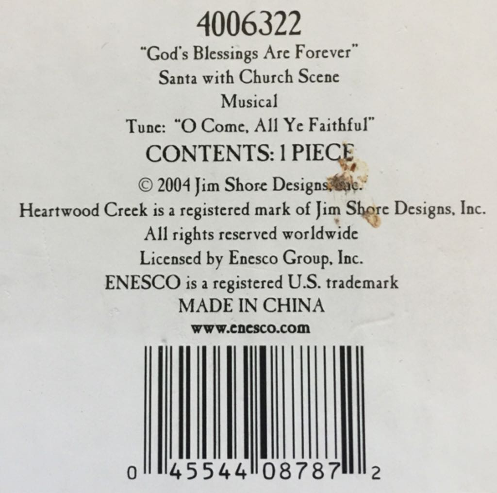 God’s Blessings Are Forever - Enesco (Jim Shore Heartwood Creek) action figure collectible [Barcode 045544087872] - Main Image 2