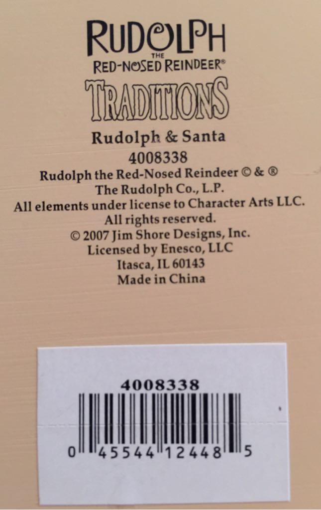 Rudolph And Santa - Enesco (Rudolph The Red Nose Reindeer) action figure collectible [Barcode 045544124485] - Main Image 2