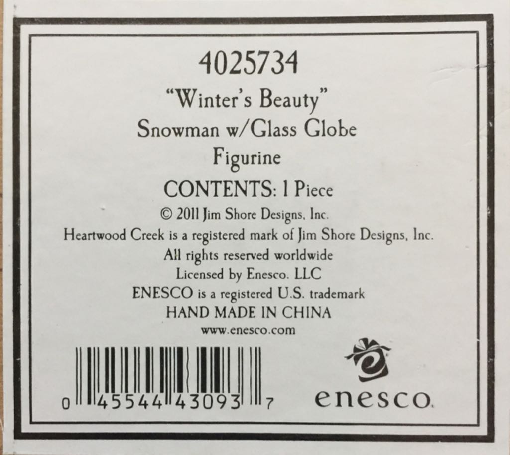 Winter’s Beauty - Enesco (Jim Shore Heartwood Creek) action figure collectible [Barcode 045544430937] - Main Image 2
