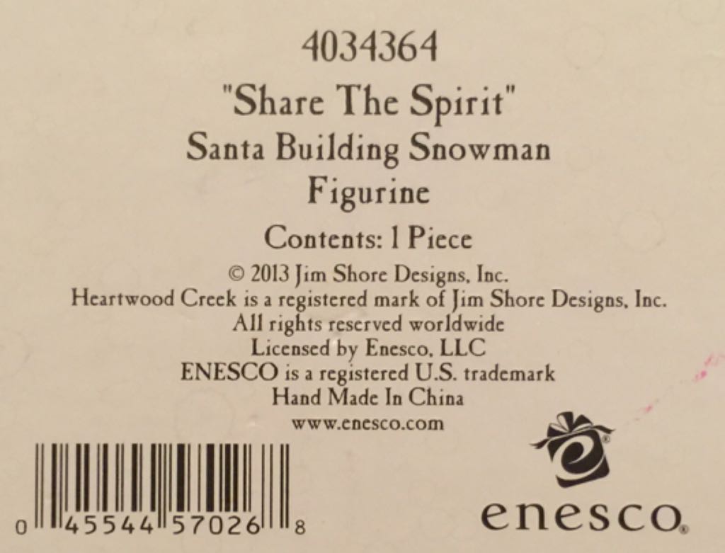 Share Of The Spirit - Enesco (Jim Shore Heartwood Creek) action figure collectible [Barcode 045544570268] - Main Image 2