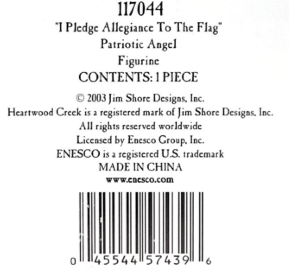 I Pledge Allegiance To The Flag - Enesco (Jim Shore Heartwood Creek) action figure collectible [Barcode 045544574396] - Main Image 2