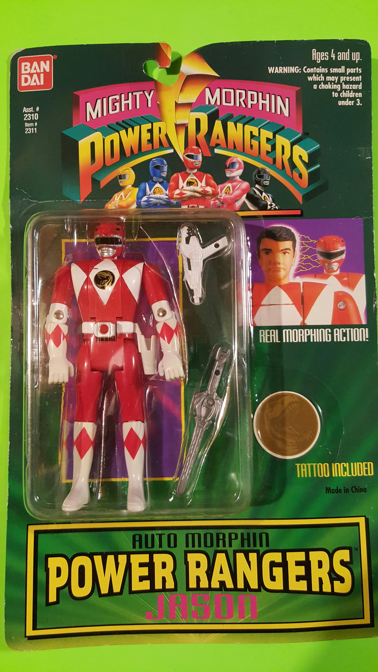 Power Rangers Jason Action - Bandai America (Mighty Morphin Power Rangers) action figure collectible [Barcode 045557023119] - Main Image 1