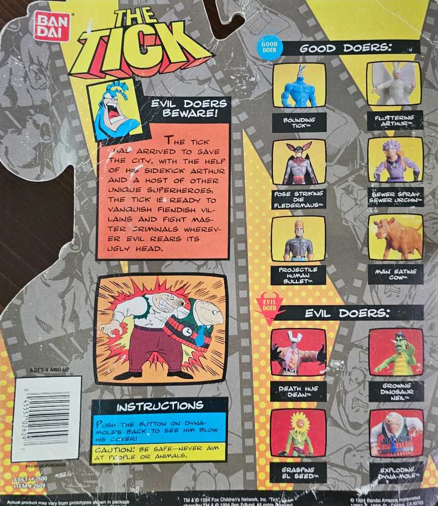 The Tick 1: Dyna-Mole - Bandai (The Tick) action figure collectible [Barcode 045557026097] - Main Image 3