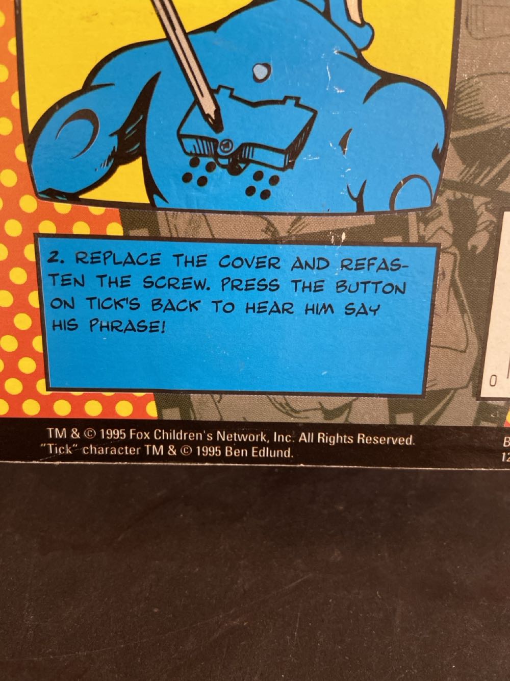 “I Love Wheat” Tick - Bandai (The Tick: Tick Talkers) action figure collectible [Barcode 045557026424] - Main Image 3