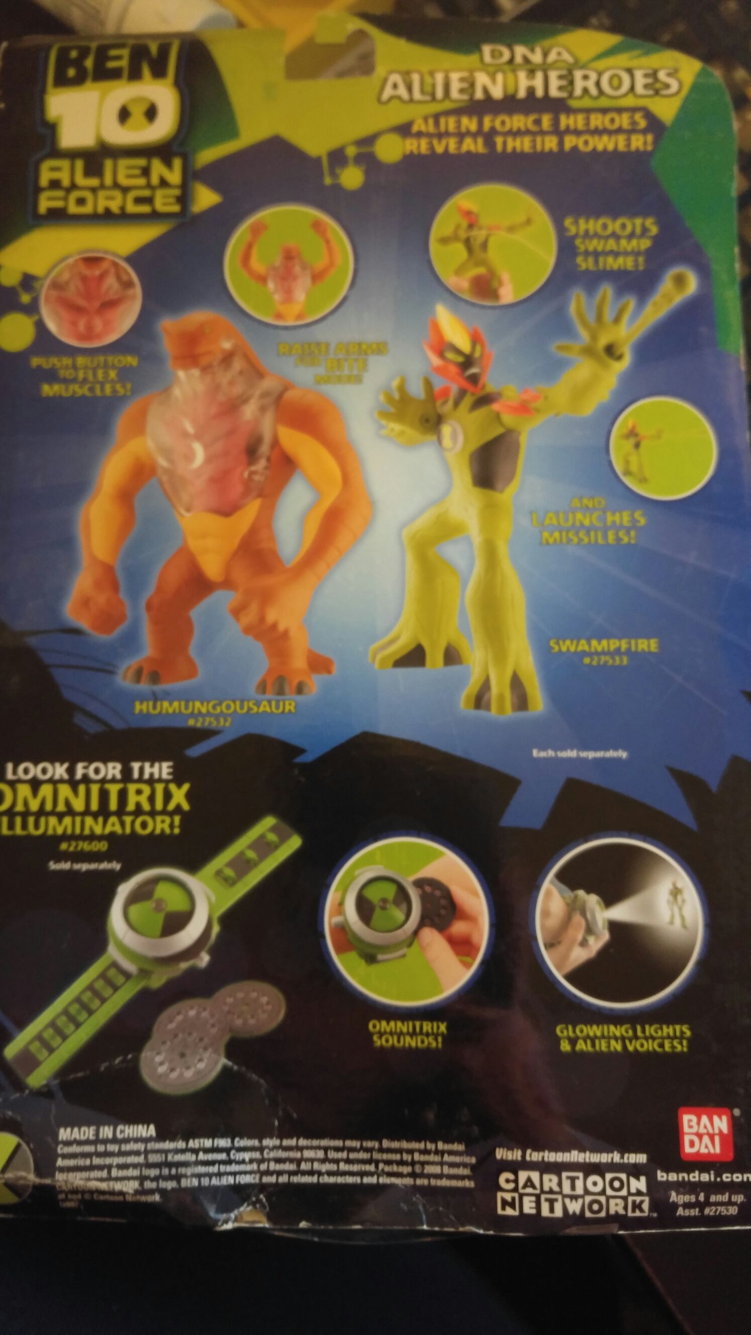 Swampfire DNA Alien Heroes - Bandai (Ben 10 Alien Force) action figure collectible [Barcode 045557275334] - Main Image 2
