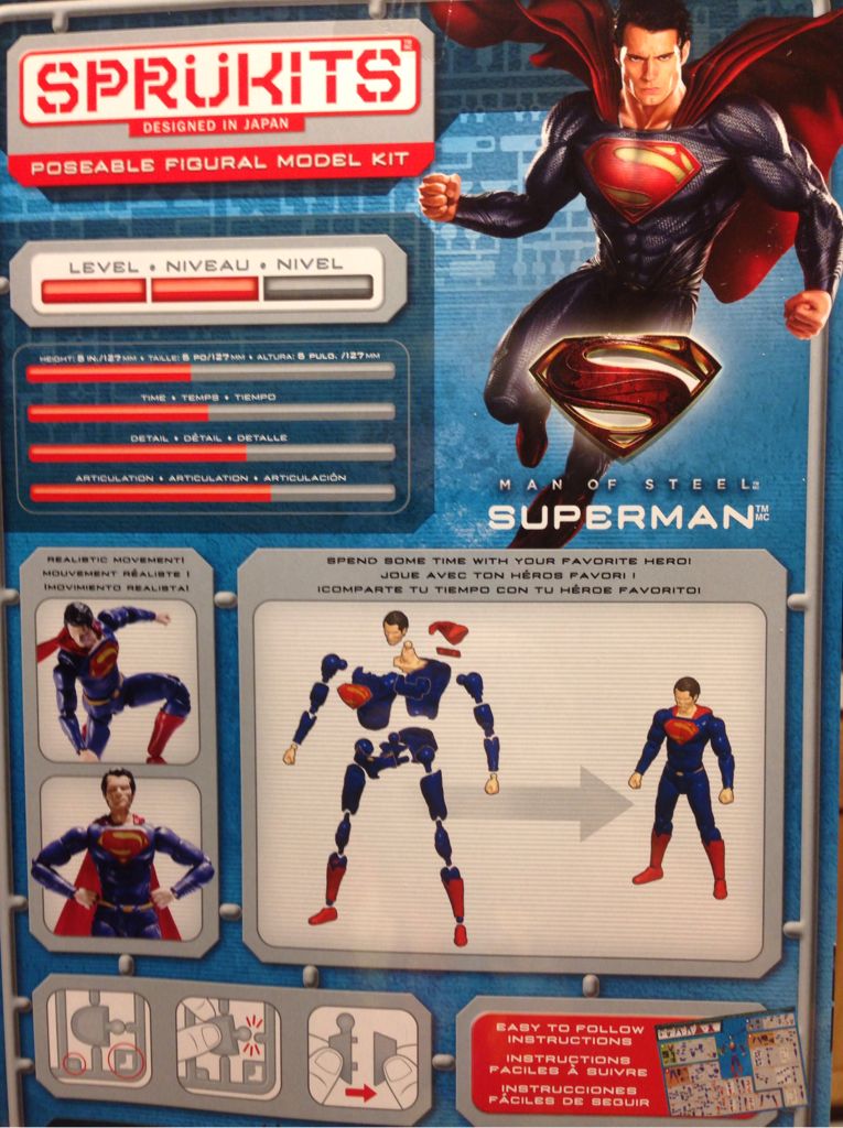 Sprukits - Superman - Bandai (Sprukits) action figure collectible [Barcode 045557356811] - Main Image 2