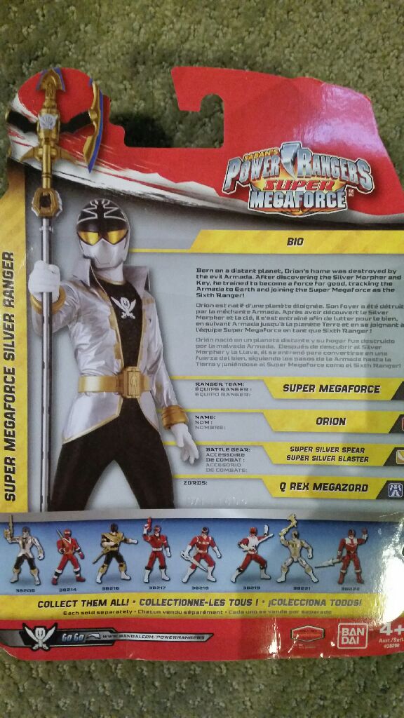 Power Rangers: Silver Ranger - Bandai (Super Mega Force) action figure collectible [Barcode 045557382063] - Main Image 2