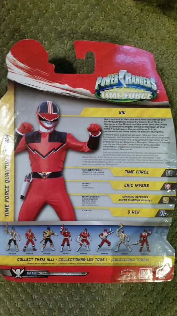 Power Rangers Time Force Quantum Ranger - Bandai (Super Mega Force) action figure collectible [Barcode 045557382230] - Main Image 2