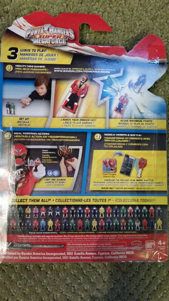 Power Rangers Legendary Dino Thunder Key Pack - Bandai (Super Mega Force) action figure collectible [Barcode 045557383152] - Main Image 2