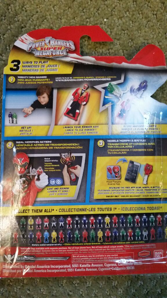 Power Rangers Legendary Samurai Key Pack - Bandai (Super Mega Force) action figure collectible [Barcode 045557383169] - Main Image 2