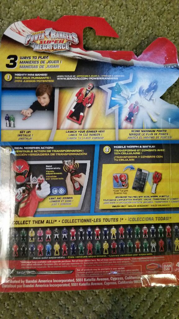 Power Rangers Legendary Operation Overdrive Key Pack - Bandai (Super Mega Force) action figure collectible [Barcode 045557383176] - Main Image 2