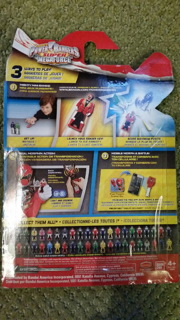 Power Rangers Legendary Wild Force Key Pack - Bandai (Super Mega Force) action figure collectible [Barcode 045557383183] - Main Image 2