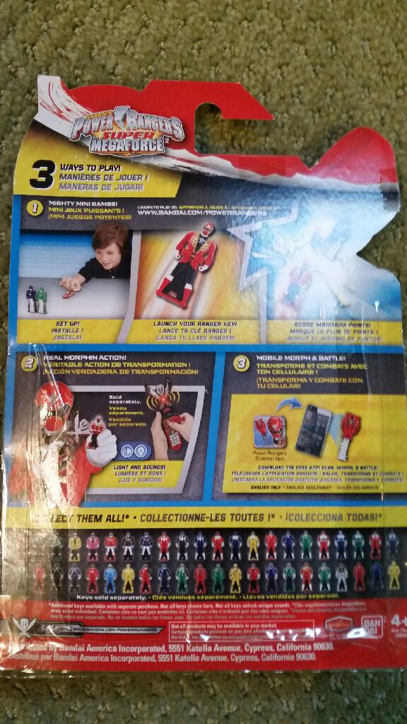 Power Rangers Legendary S.P.D Key Pack - Bandai (Super Mega Force) action figure collectible [Barcode 045557383213] - Main Image 2