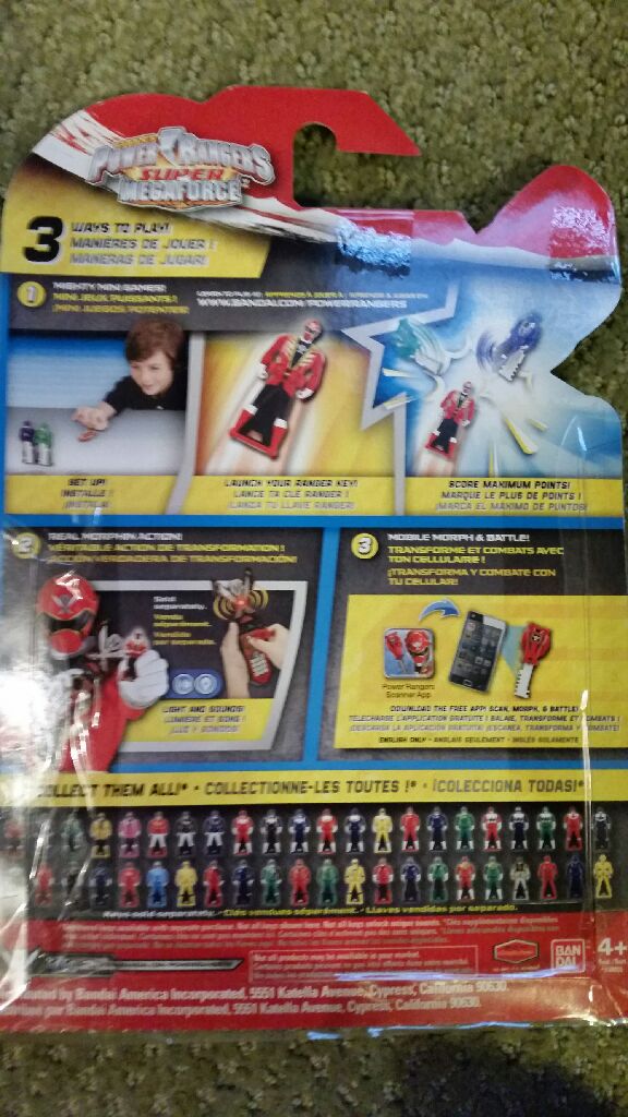 Power Rangers Legendary Ninja Storm Key Pack - Bandai (Super Mega Force) action figure collectible [Barcode 045557383244] - Main Image 2