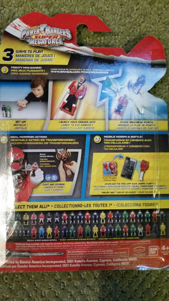 Power Rangers Legendary Lost Galaxy Key Pack - Bandai (Super Mega Force) action figure collectible [Barcode 045557383251] - Main Image 2