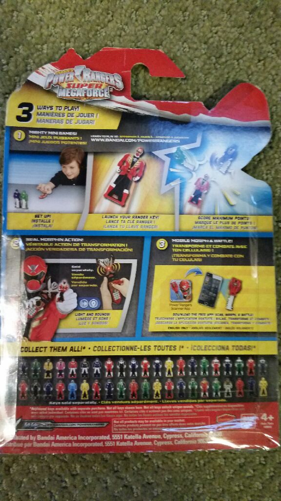 Power Rangers Legendary RPM Key Pack - Bandai (Super Mega Force) action figure collectible [Barcode 045557383268] - Main Image 2