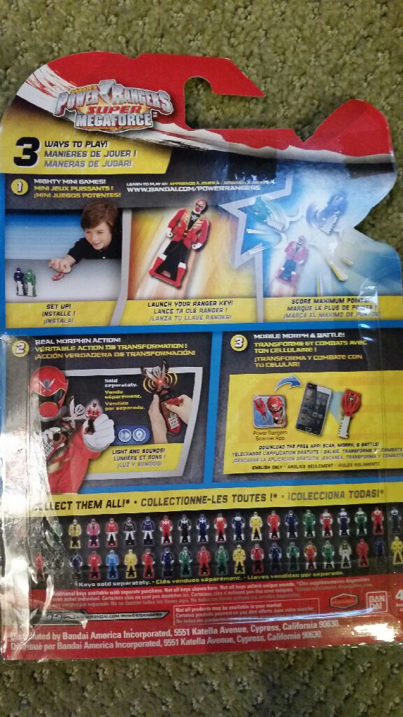 Power Rangers Legendary Alien Rangers Key Pack - Bandai (Super Mega Force) action figure collectible [Barcode 045557383275] - Main Image 2