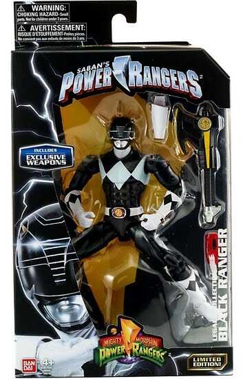 Power Rangers Legacy Collection Metallic Mighty Morphin Black Ranger - Bandai America Inc (Power Rangers Legacy Collection) action figure collectible [Barcode 045557402129] - Main Image 2