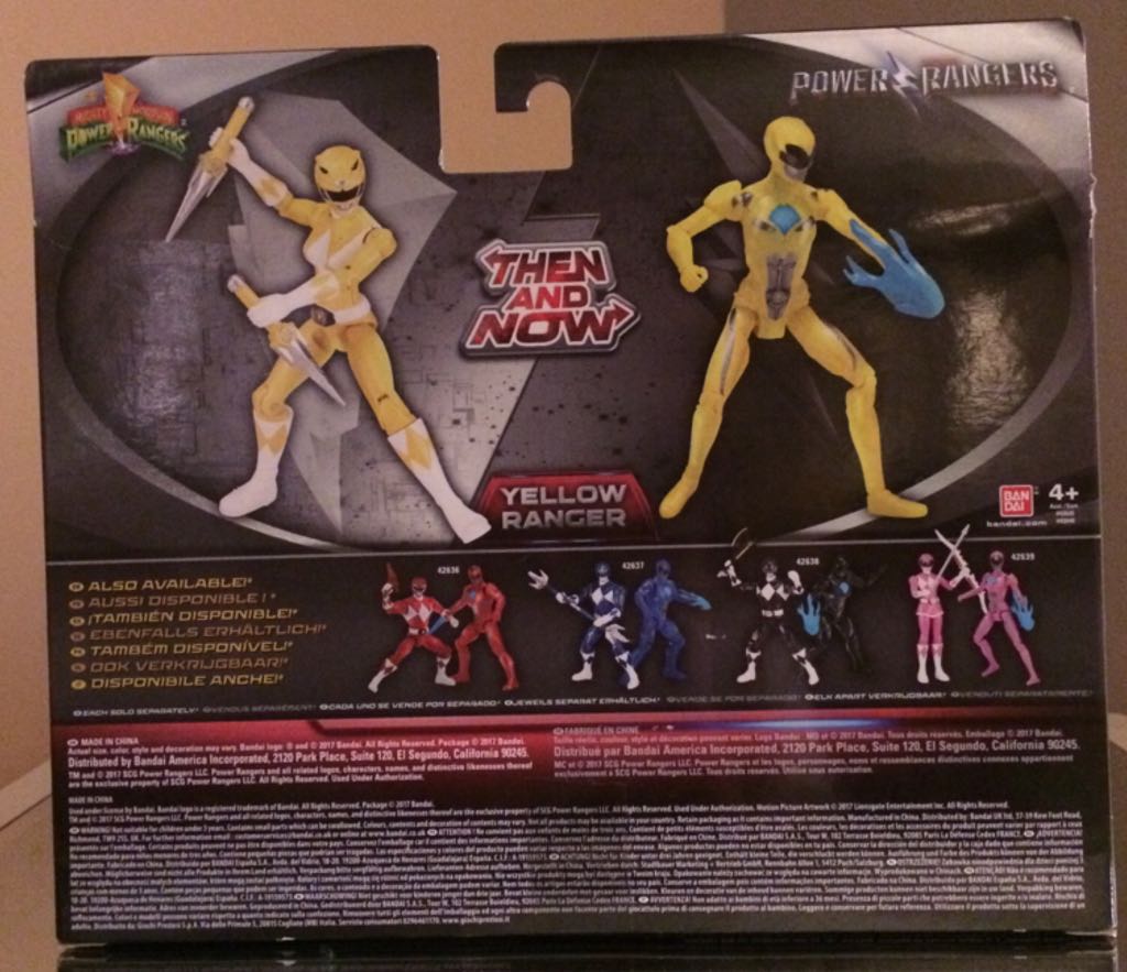 Action Hero Trini Yellow Ranger Then And Now - Bandai America (Power Rangers) action figure collectible [Barcode 045557426408] - Main Image 2