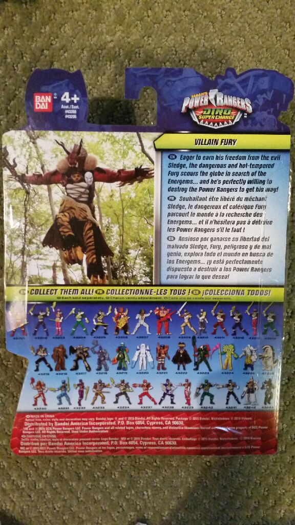 Power Rangers: Fury - Bandai (Dino Super Charge) action figure collectible [Barcode 045557432065] - Main Image 2