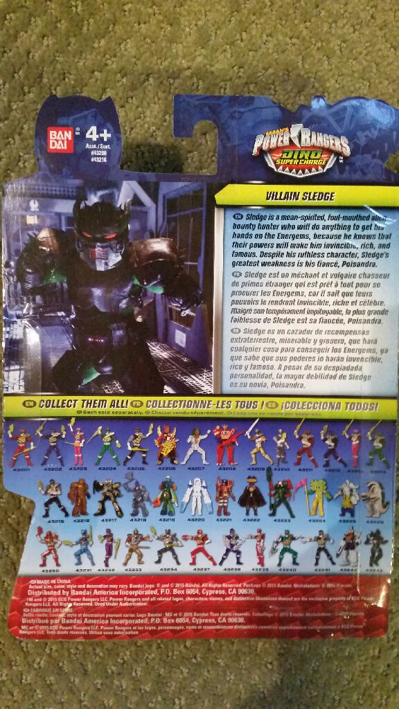 Power Rangers: Sledge - Bandai (Dino Super Charge) action figure collectible [Barcode 045557432164] - Main Image 2