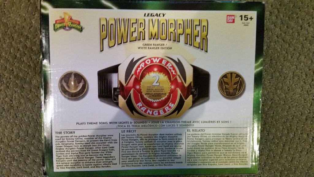 Mighty Morphin Power Rangers Legacy Power Morpher Green/White Ranger Edition - Bandai (Power Rangers Legacy) action figure collectible [Barcode 045557966072] - Main Image 2