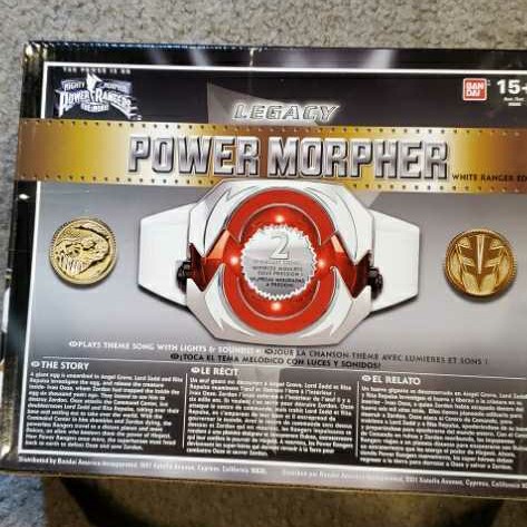White Ranger Morphed Movie Edition - Bandai America (Legacy Mighty Morphin Power Rangers Movie Morpher) action figure collectible [Barcode 045557966089] - Main Image 2
