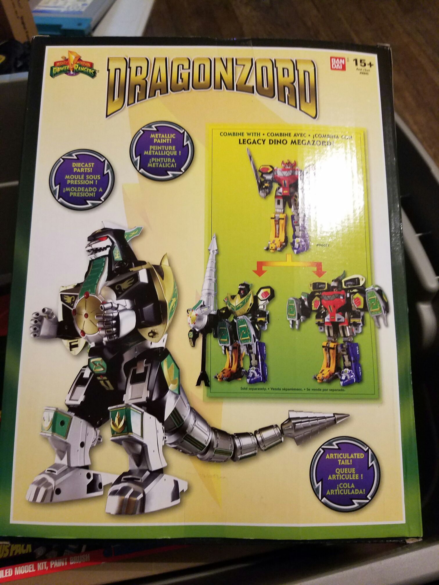 Mighty Morphin Power Rangers Legacy Dragonzord - Bandai (Legacy Collection) action figure collectible [Barcode 045557968465] - Main Image 2